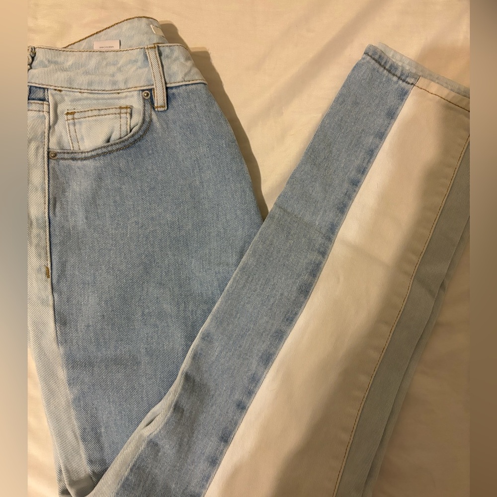 PacSun blue and white denim pants!